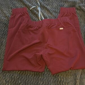 Figs burgundy joggers